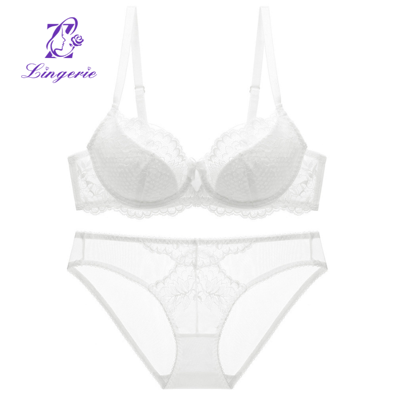 Lace thin section of Europe and the United States sexy Lon poly type bra small ladies underwear bra set