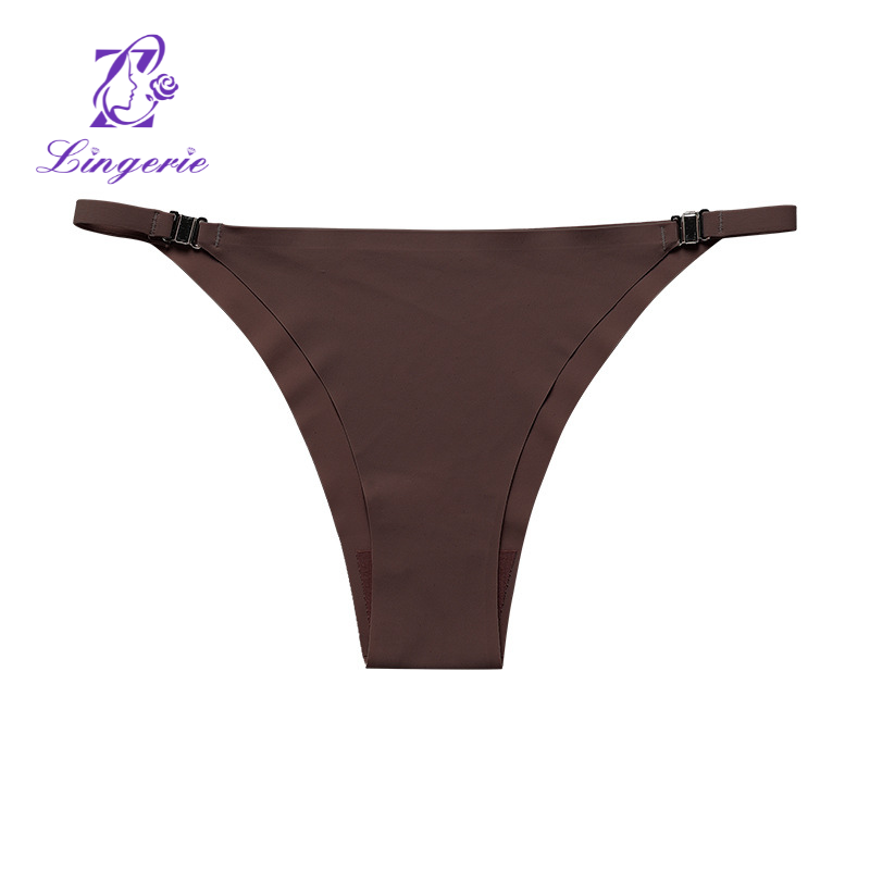 Simple girl panties intimate low waist cotton crotch non-marking ice silk sexy free off ladies triangle panties