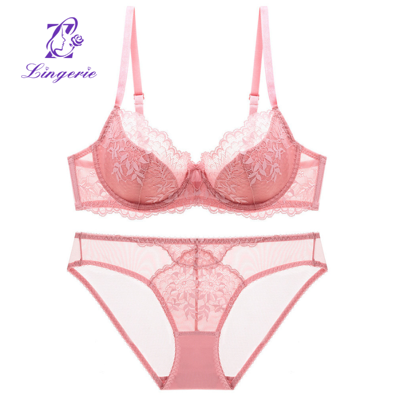 Lace thin section of Europe and the United States sexy Lon poly type bra small ladies underwear bra set