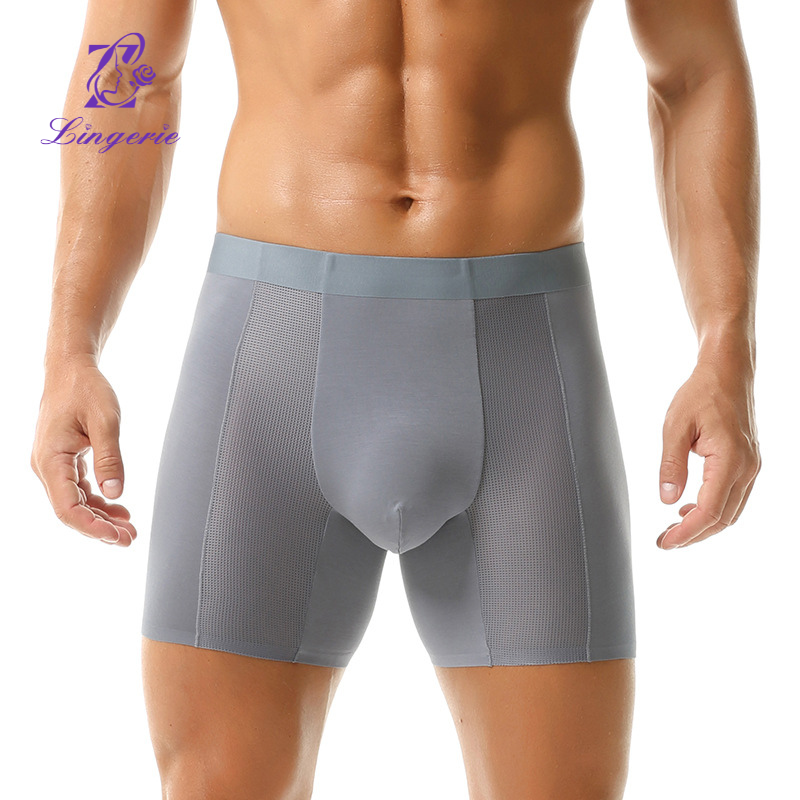 Modal Traceless Men's Underwear Mesh Comfortable Breathable Boxer Briefs Men's Shorts
