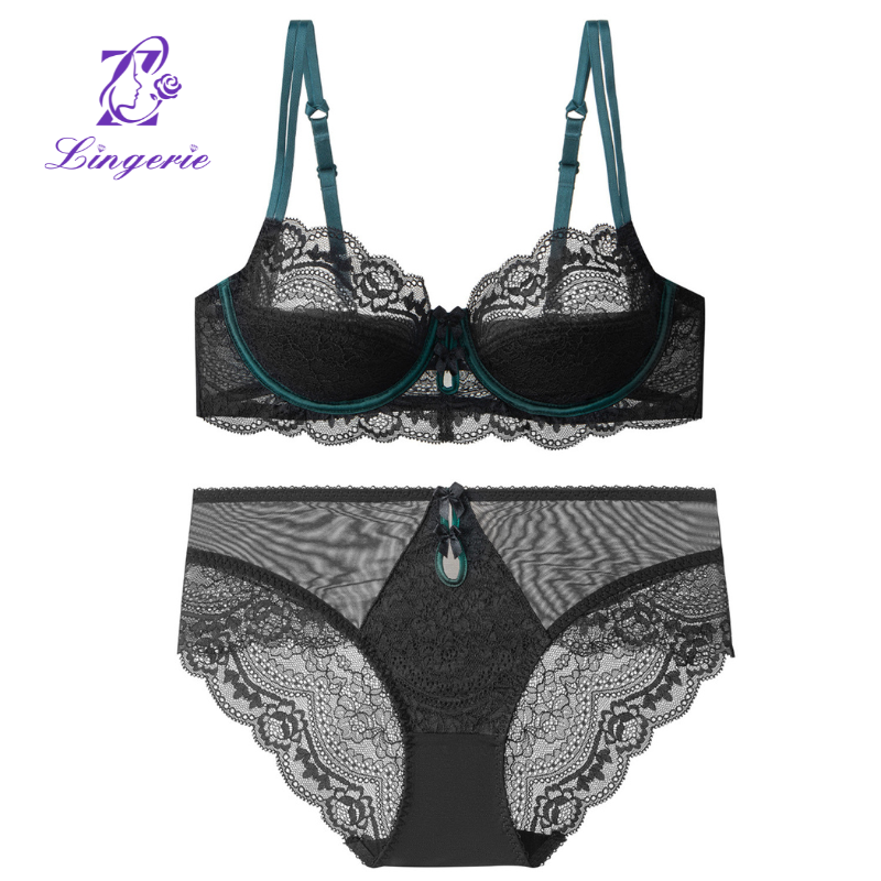 Women's Sexy Bra Push up Ladies Wireless Bra Erotic See-through Lingerie Embroidery Flowers Women's Bra