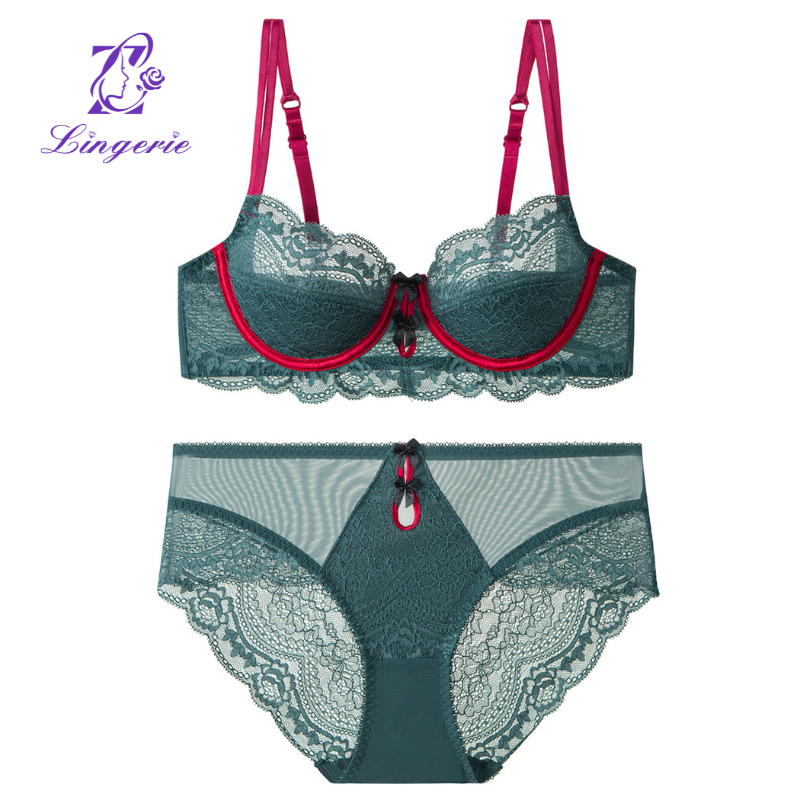 Women's Sexy Bra Push up Ladies Wireless Bra Erotic See-through Lingerie Embroidery Flowers Women's Bra