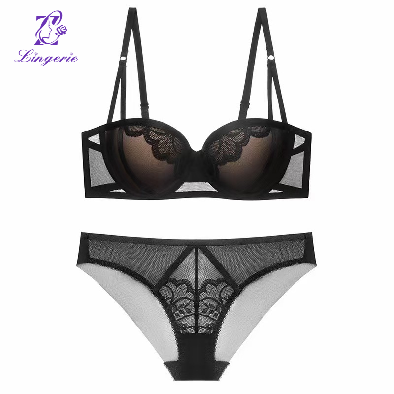Lace underwear small chest big push-up bra Retraction breast anti-sag bra set