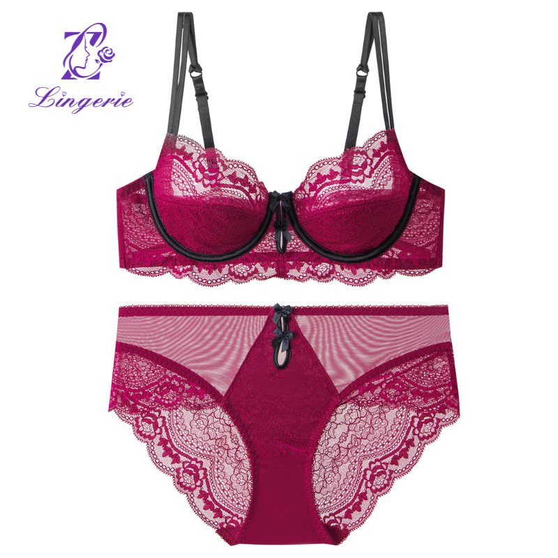 Women's Sexy Bra Push up Ladies Wireless Bra Erotic See-through Lingerie Embroidery Flowers Women's Bra