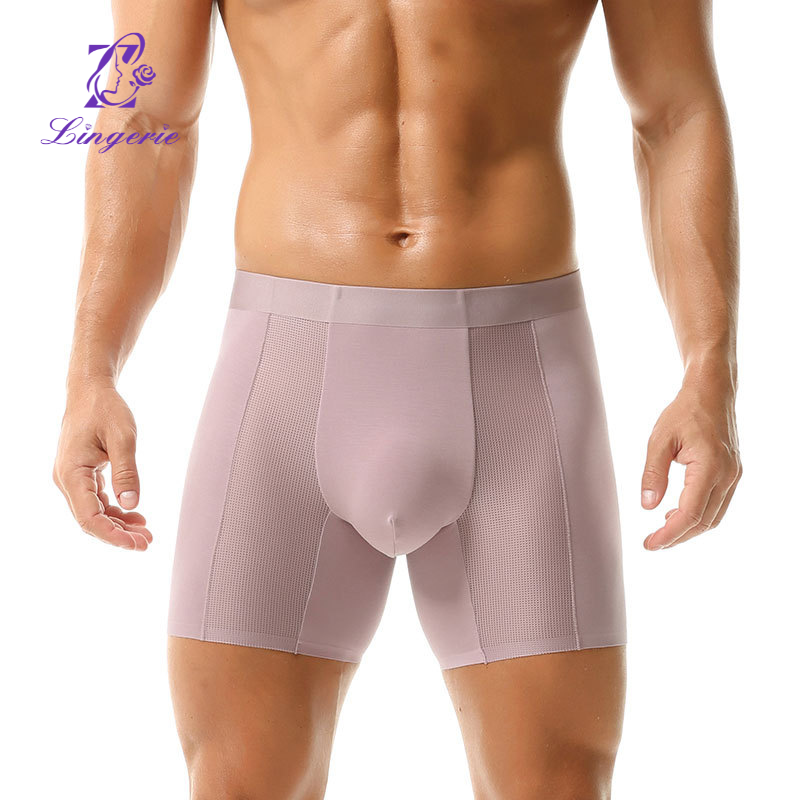 Modal Traceless Men's Underwear Mesh Comfortable Breathable Boxer Briefs Men's Shorts