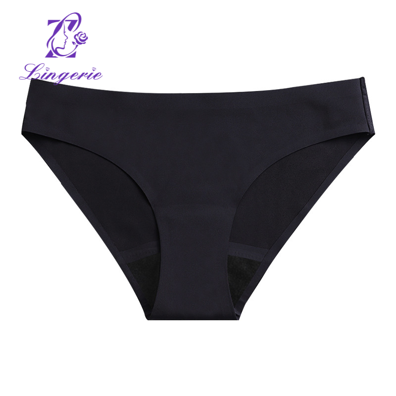 Large size four-layer anti-side leakage panties female physiological period great aunt menstrual period triangle pants cotton crotch sanitary pants