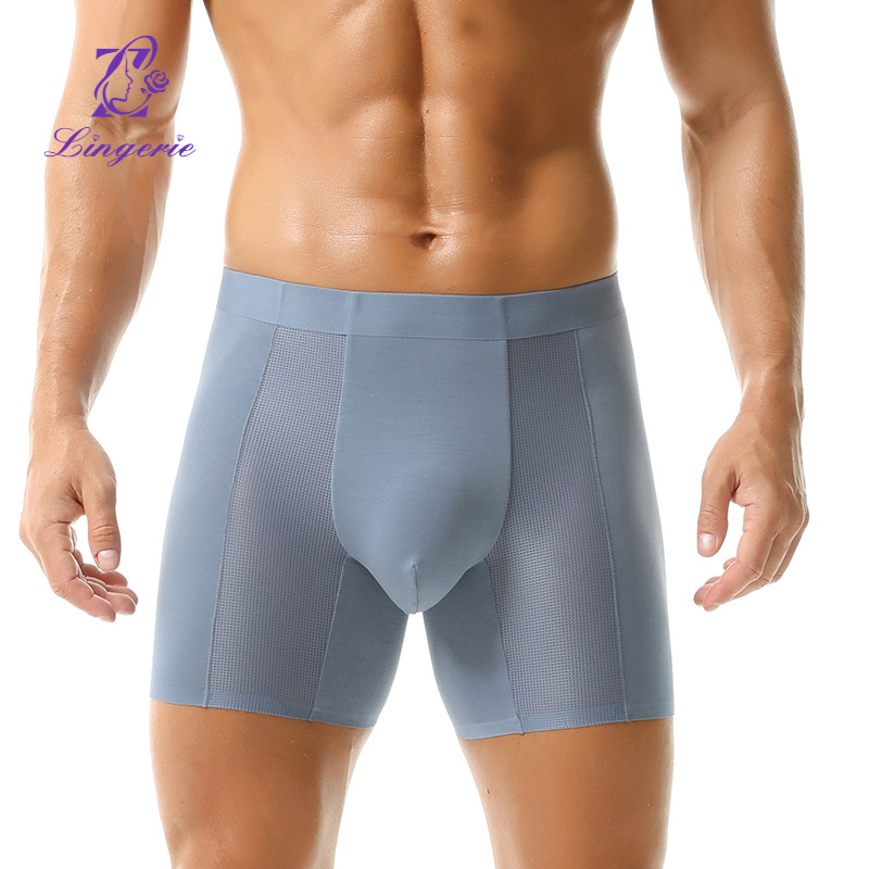 Modal Traceless Men's Underwear Mesh Comfortable Breathable Boxer Briefs Men's Shorts