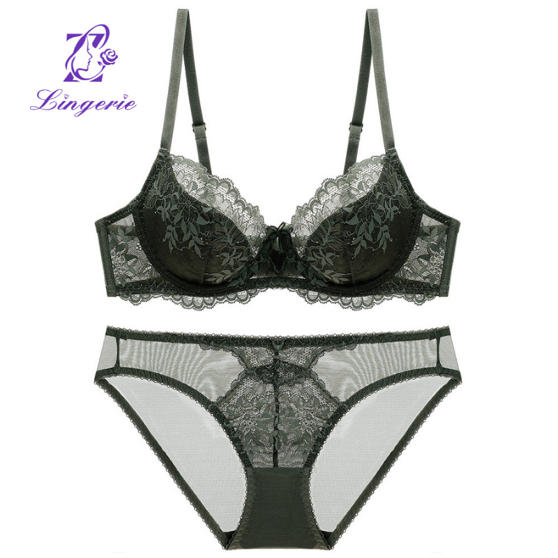 Lace thin section of Europe and the United States sexy Lon poly type bra small ladies underwear bra set
