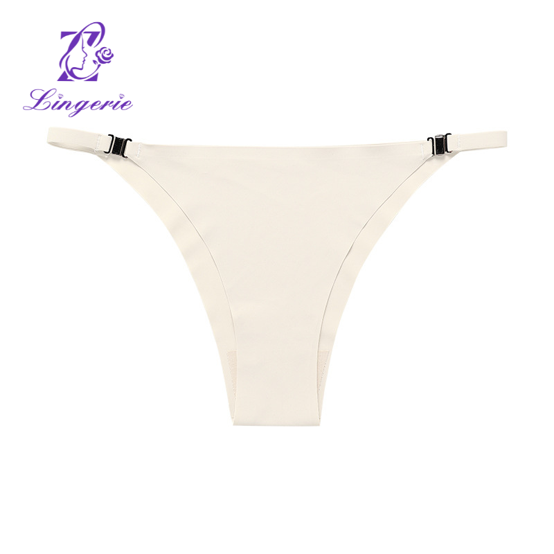 Simple girl panties intimate low waist cotton crotch non-marking ice silk sexy free off ladies triangle panties