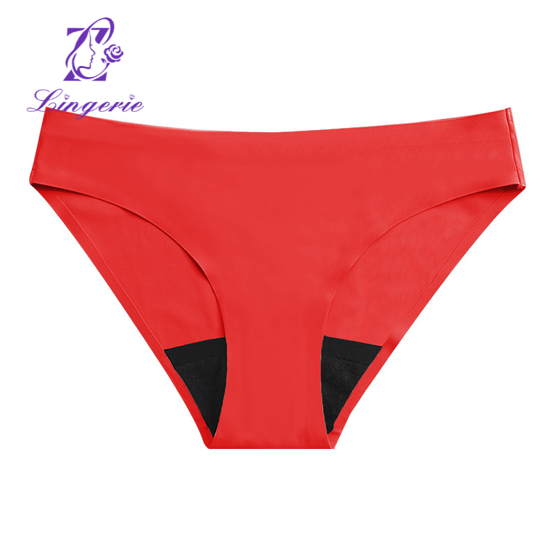 Large size four-layer anti-side leakage panties female physiological period great aunt menstrual period triangle pants cotton crotch sanitary pants