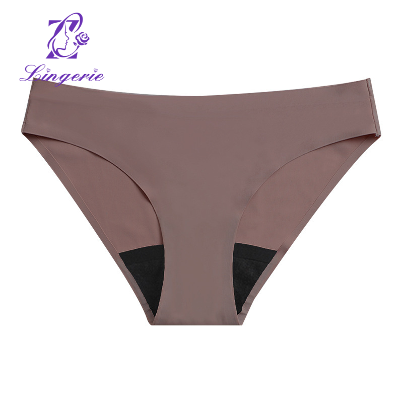Large size four-layer anti-side leakage panties female physiological period great aunt menstrual period triangle pants cotton crotch sanitary pants