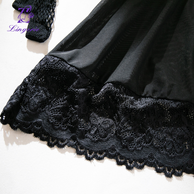 Sexy underwear nightdress lace patchwork lace Shapewear sexy underwear three sets