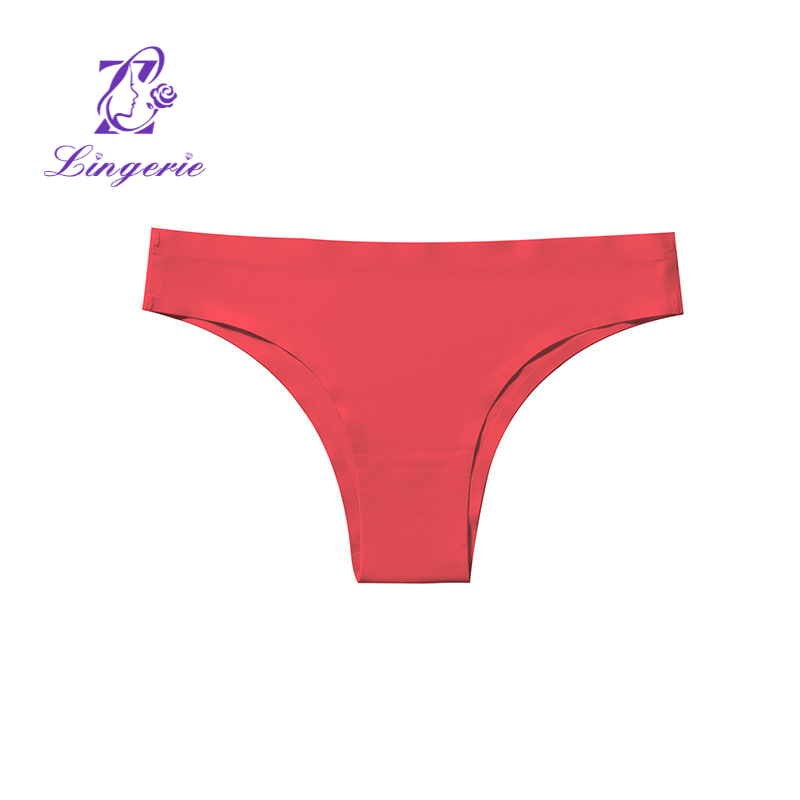 No Trace Brazilian Panties Low Waist Semi-Wrap Hipster Triangle Panties Women Sexy Nude Panties