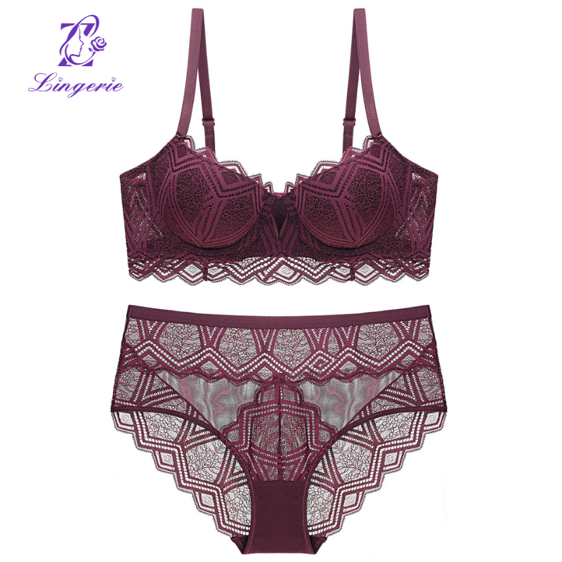 Sexy lace underwear small breasts show large gathered underwear collect vice breast anti-sagging bra set