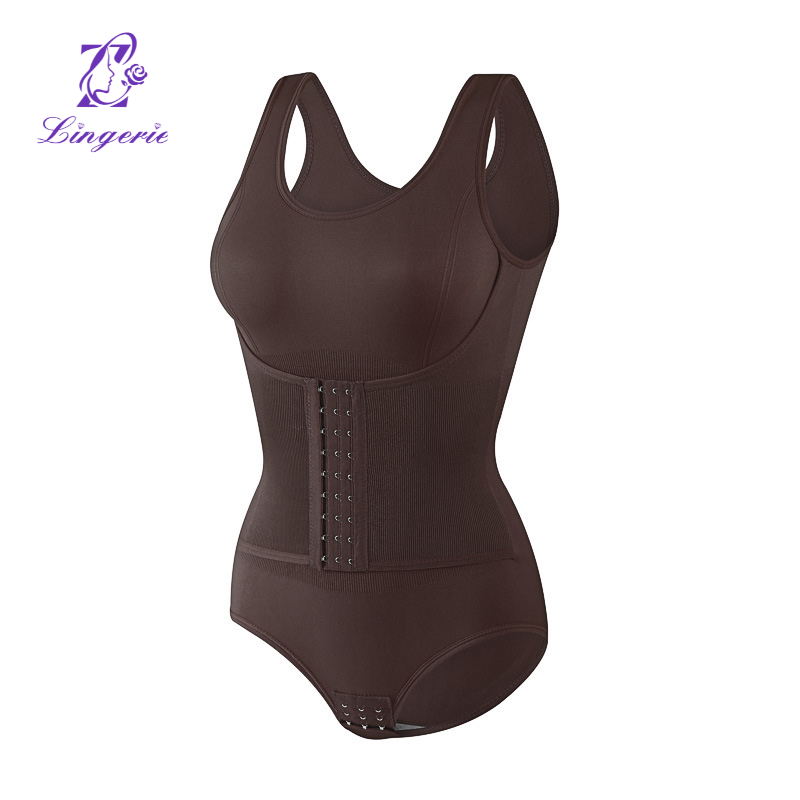 Underwear female abdominal corset shaping belly waist corset to strengthen the row of buttons to slim and lift the buttocks one-piece corset