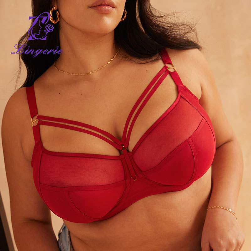 Customized Plus Size Large Cup Sexy Thin Bra B-K Cup Lingerie