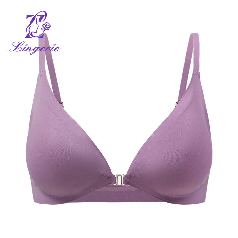 Women's Seamless Sexy Large Size Adjustable Front Buckle Beautiful Back Bra