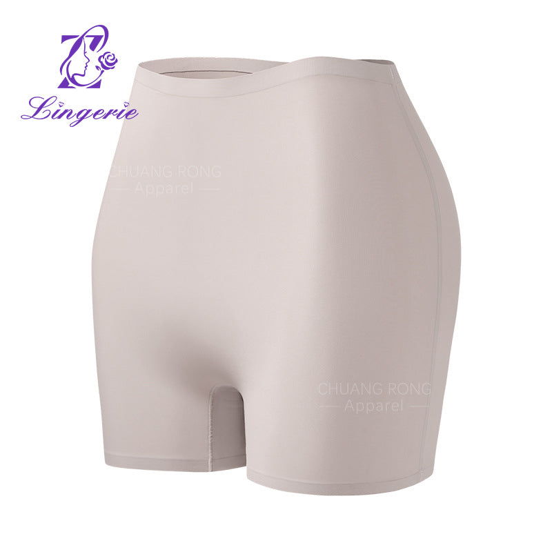 Women's seamless mid-waist anti-exposure ice silk boxer briefs underwear manufacturer