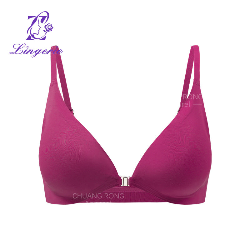 Women's Seamless Sexy Large Size Adjustable Front Buckle Beautiful Back Bra