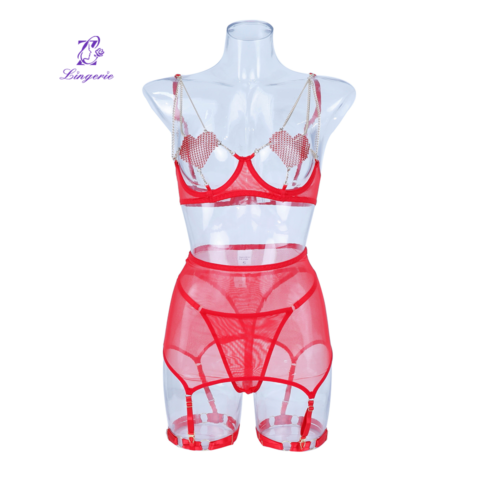 Halter neck  Hollow Open Cup Lingerie