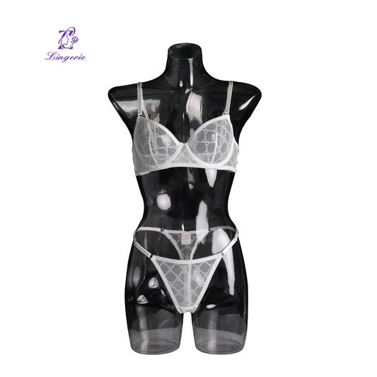 Mesh Perspective Bra Set