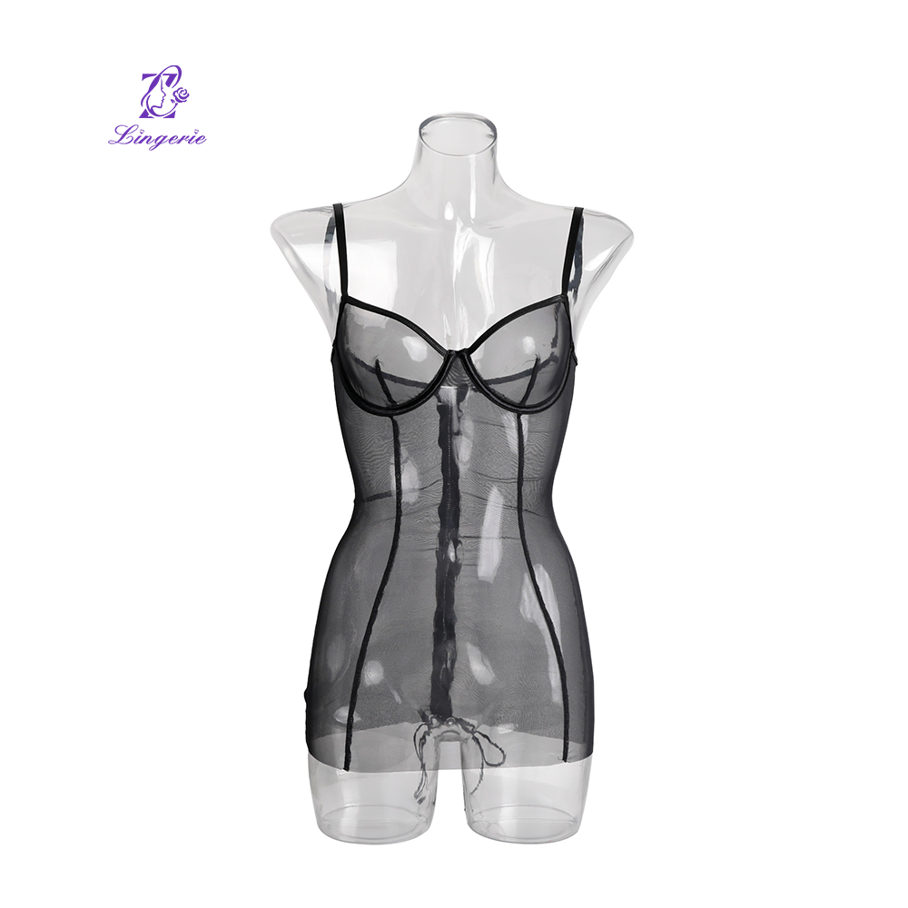 Sexy Mesh Transparent Tight Hip Bodysuit