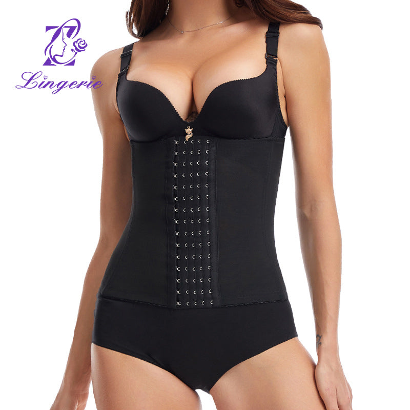 Shapewear Factory Anti-stuffy Abdomen Padded Buttocks Thickening High Waist Buckle Compression Shorts Women