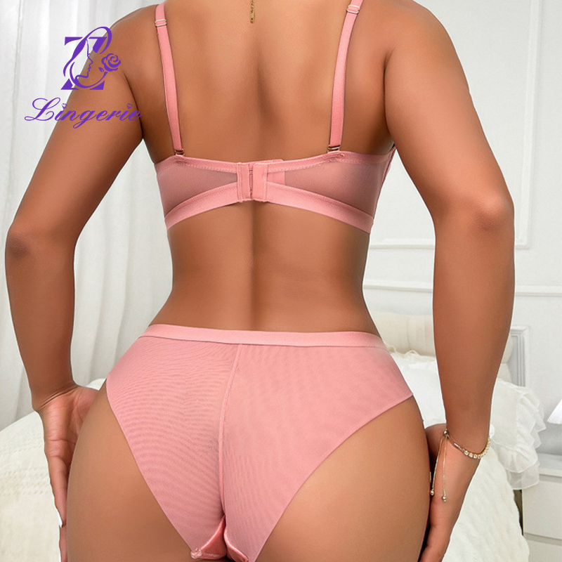 Sexy lingerie small breasts show large gathered anti-sagging lingerie velvet half cup red bra set