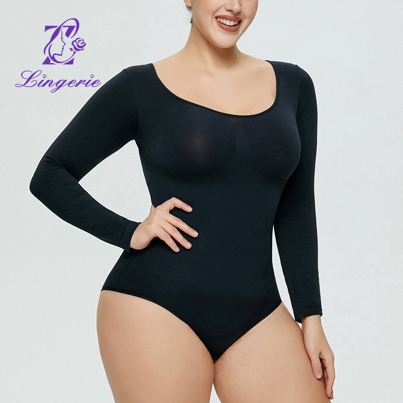 Base long sleeve corset seamless one-piece shapewear