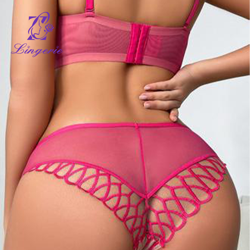 Lingerie sexy ultra-thin embroidery lace underwear large breasts show small collection of side breasts large size bra set