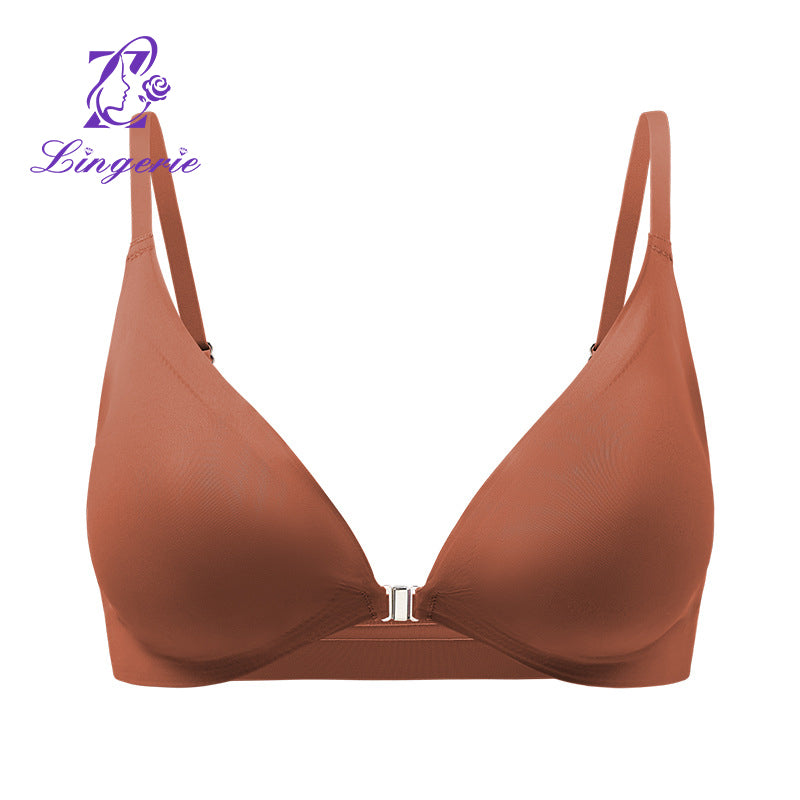 Women's Seamless Sexy Large Size Adjustable Front Buckle Beautiful Back Bra