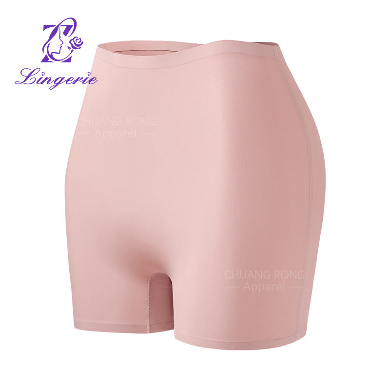 Women's seamless mid-waist anti-exposure ice silk boxer briefs underwear manufacturer
