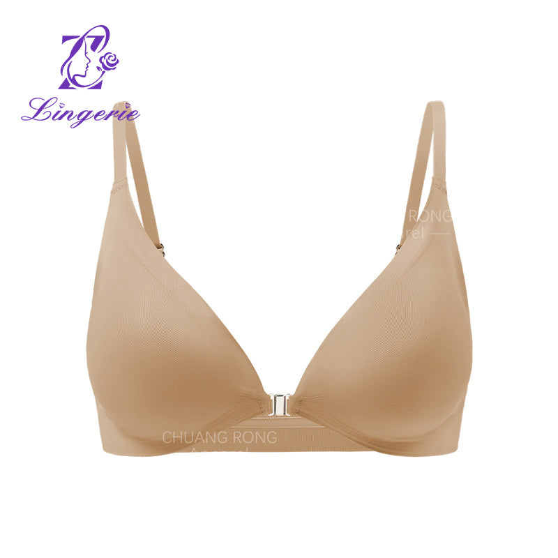 Women's Seamless Sexy Large Size Adjustable Front Buckle Beautiful Back Bra