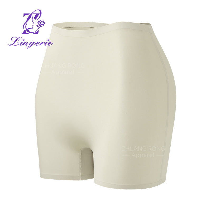 Women's seamless mid-waist anti-exposure ice silk boxer briefs underwear manufacturer