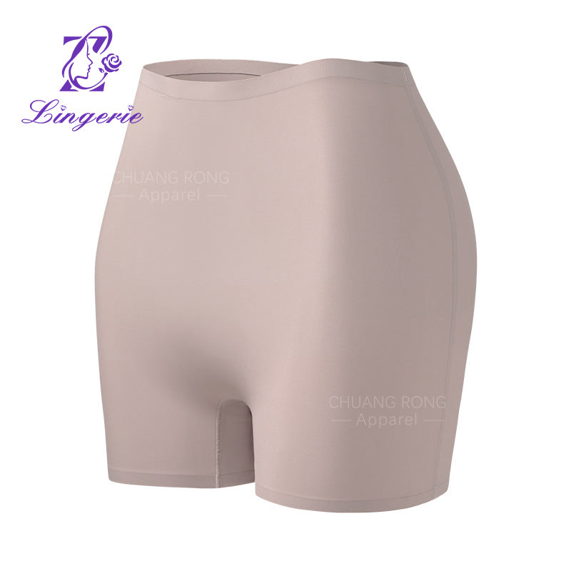 Women's seamless mid-waist anti-exposure ice silk boxer briefs underwear manufacturer
