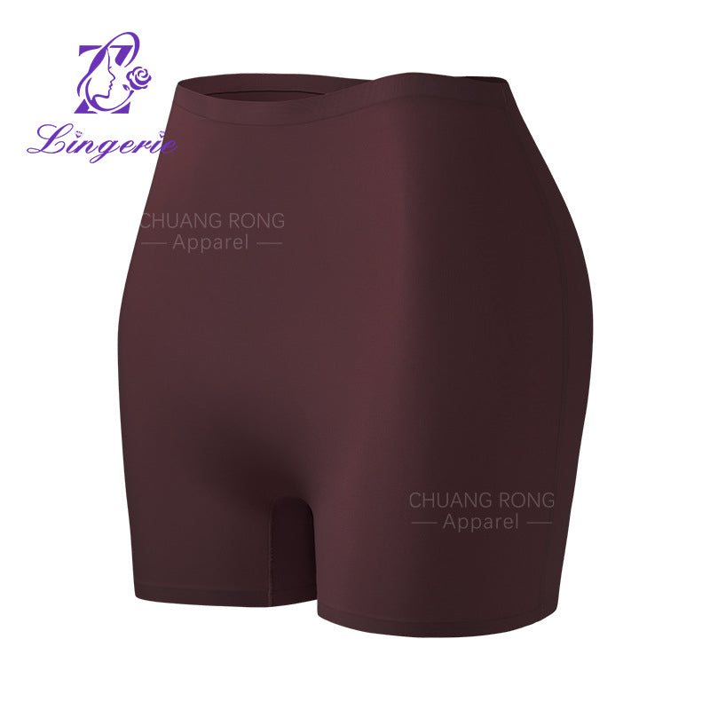 Women's seamless mid-waist anti-exposure ice silk boxer briefs underwear manufacturer