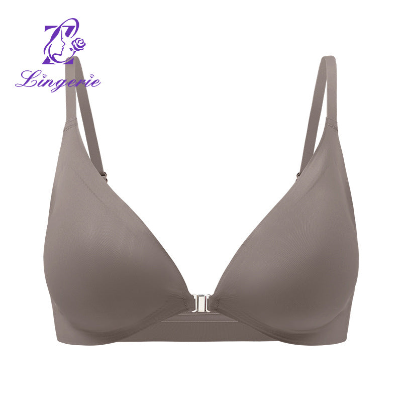 Women's Seamless Sexy Large Size Adjustable Front Buckle Beautiful Back Bra