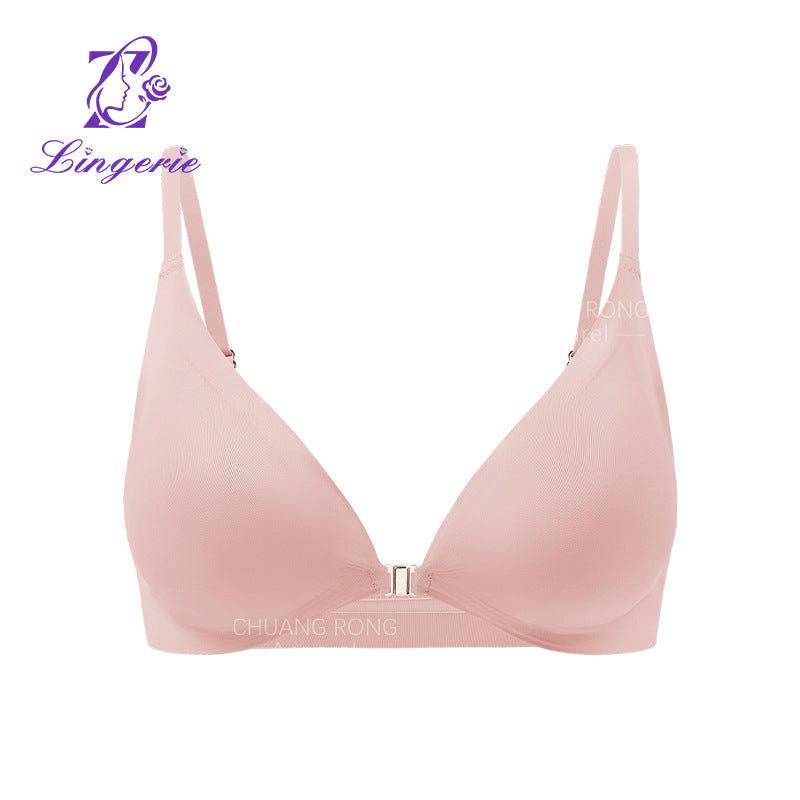Women's Seamless Sexy Large Size Adjustable Front Buckle Beautiful Back Bra