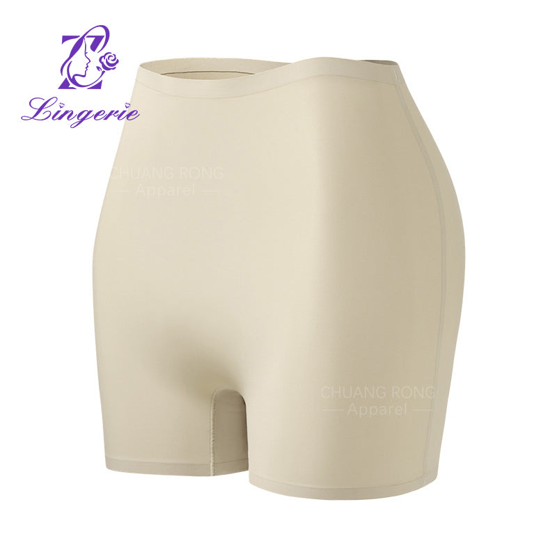 Women's seamless mid-waist anti-exposure ice silk boxer briefs underwear manufacturer