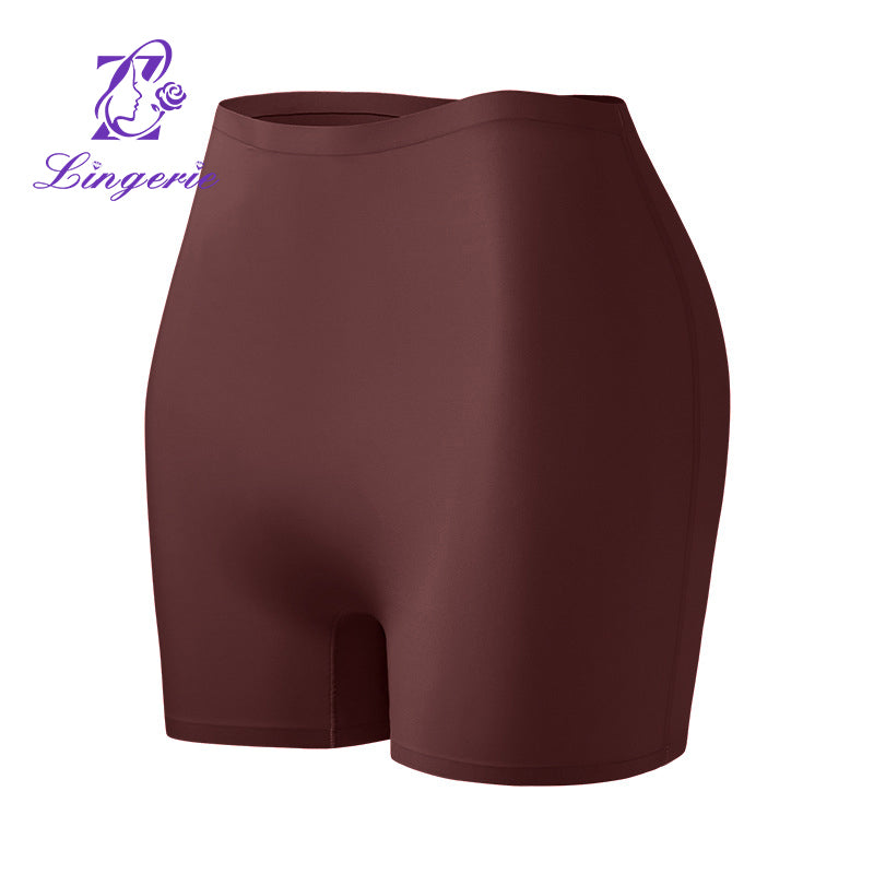 Women's seamless mid-waist anti-exposure ice silk boxer briefs underwear manufacturer